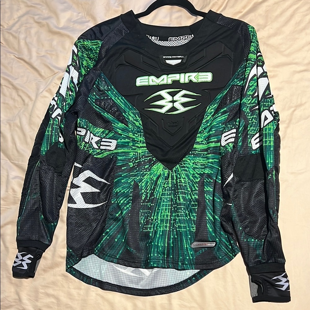 Empire Green and Black Graphic Paintball Jersey